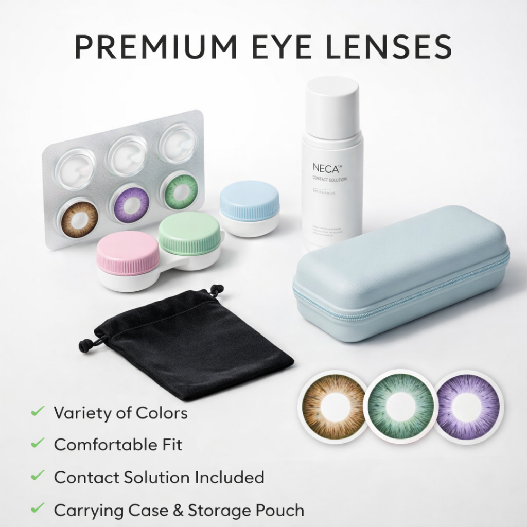 Premium Color Contact Lenses – Natural Looking Eye Lenses | Pack Of Three